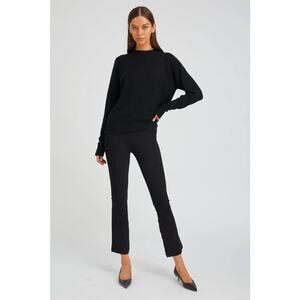 SPRWMN Ankle Flare Pants Black High Rise Casanova Stretch Trouser Medium NWT